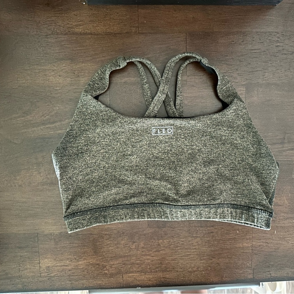 FLEO Heather Tan(ish) Seamless Crossback Sports Bra